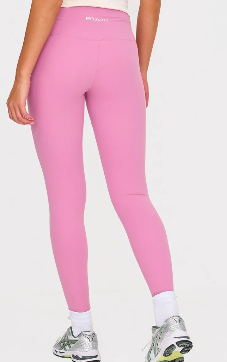 PrettyLittleThing Gym Leggings*PLT SPORT Mauve Sculpt Wrap Waist Leggings