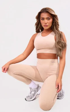 PrettyLittleThing Sports Bras*PLT SPORT Acid Wash Seamless Ribbed Sports Bra