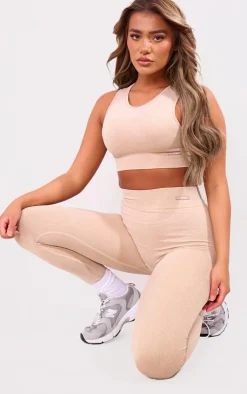 PrettyLittleThing Seamless Gym Wear*PLT SPORT Acid Wash Seamless Ribbed Leggings