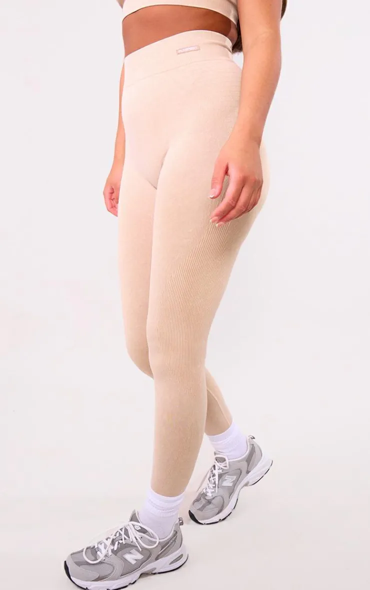 PrettyLittleThing Seamless Gym Wear*PLT SPORT Acid Wash Seamless Ribbed Leggings