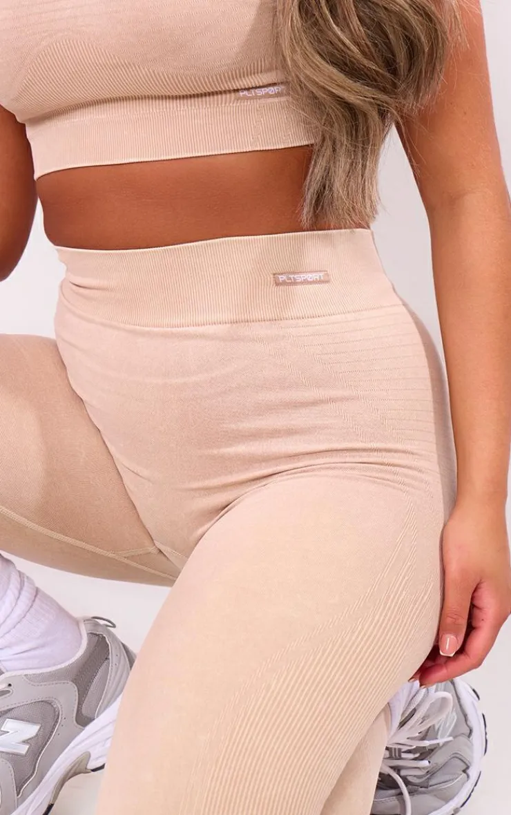 PrettyLittleThing Seamless Gym Wear*PLT SPORT Acid Wash Seamless Ribbed Leggings