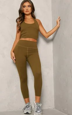 PrettyLittleThing Gym Leggings*PLT SPORT Moss Sport Sculpt Cropped Leggings
