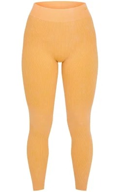 PrettyLittleThing Seamless Gym Wear*PLT SPORT Acid Wash Seamless Rib High Waist Gym Leggings