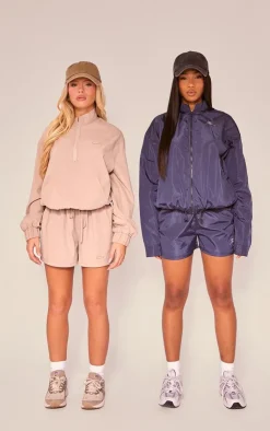 PrettyLittleThing Athletic Jackets*PLT SPORT Shell Badge Zip Up Jacket