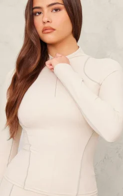 PrettyLittleThing Athletic Jackets*PLT SPORT Sculpt Contrast Seam Gym Jacket