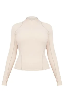 PrettyLittleThing Athletic Jackets*PLT SPORT Sculpt Contrast Seam Gym Jacket