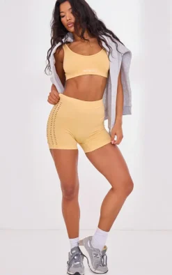 PrettyLittleThing Seamless Gym Wear*PLT SPORT Seamless Distressed Shorts