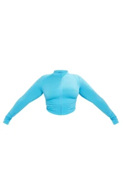PrettyLittleThing Athletic Jackets*PLT SPORT Plus Seamless Bust Panel Detail Zip Up Jacket