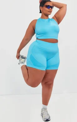 PrettyLittleThing Sports Bras*PLT SPORT Plus Seamless Bust Panel Detail Sports Bra