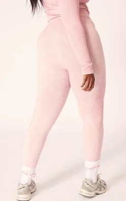PrettyLittleThing Seamless Gym Wear*PLT SPORT Plus Acid Wash Seamless Ribbed Leggings