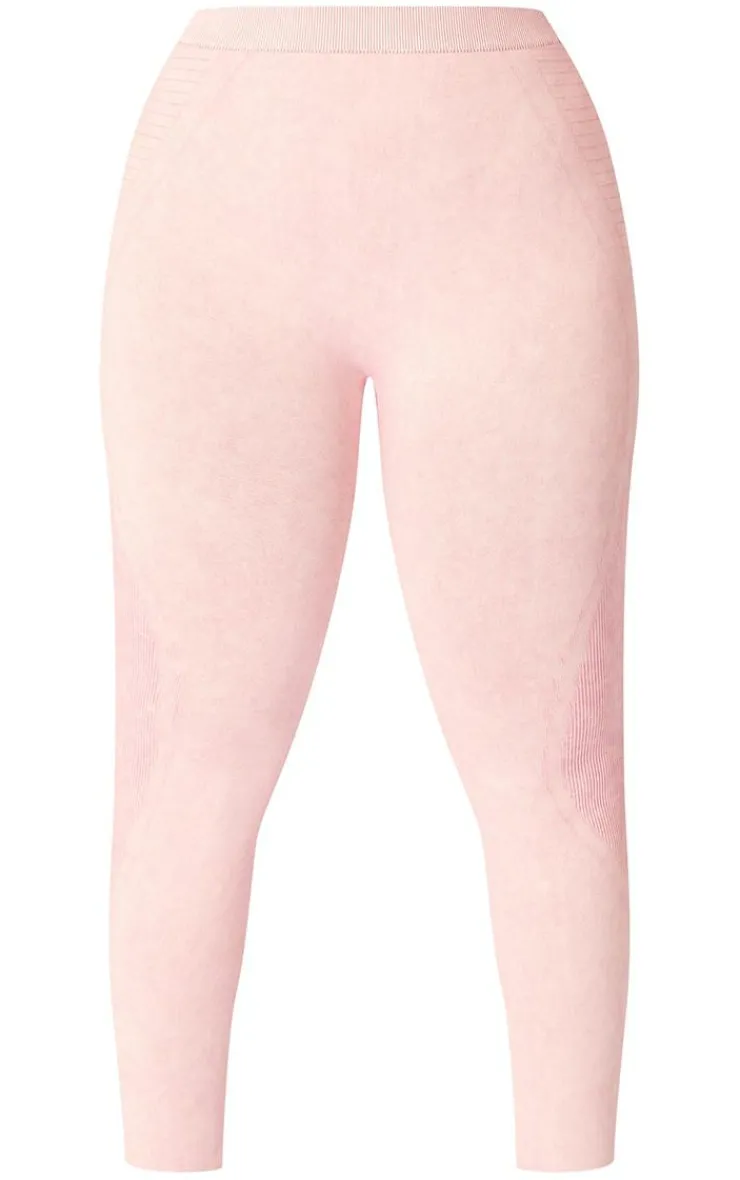 PrettyLittleThing Seamless Gym Wear*PLT SPORT Plus Acid Wash Seamless Ribbed Leggings