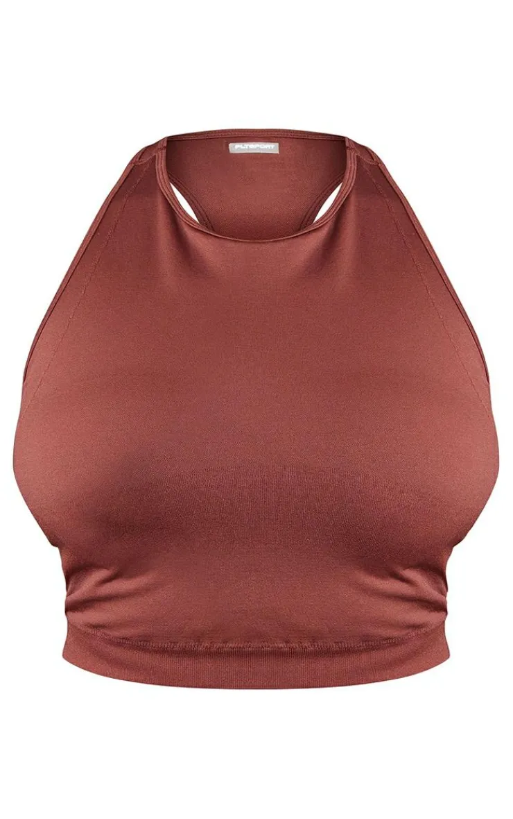 PrettyLittleThing Sports Bras*PLT SPORT Plus Seamless Bust Panel Detail Sports Bra