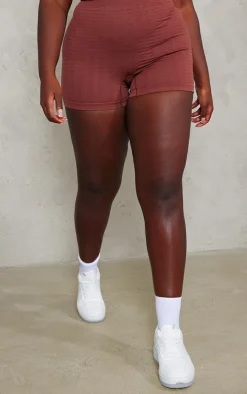 PrettyLittleThing Gym Shorts*PLT SPORT Plus Textured Booty Shorts