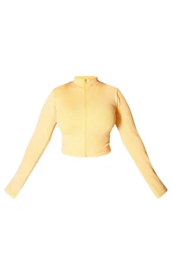 PrettyLittleThing Athletic Jackets*PLT SPORT Plus Acid Wash Seamless Rib Zip Up Cropped Sports Jacket