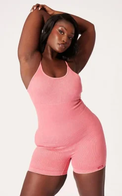 PrettyLittleThing Seamless Gym Wear*PLT SPORT Plus Acid Wash Seamless Gym Unitard