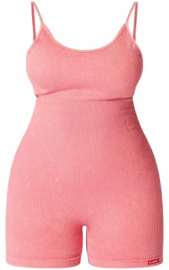 PrettyLittleThing Seamless Gym Wear*PLT SPORT Plus Acid Wash Seamless Gym Unitard