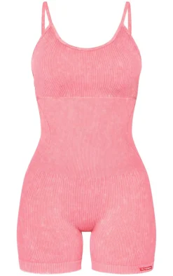 PrettyLittleThing Seamless Gym Wear*PLT SPORT Acid Wash Seamless Gym Unitard