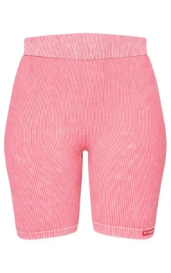 PrettyLittleThing Gym Shorts*PLT SPORT Acid Wash Seamless Booty Shorts