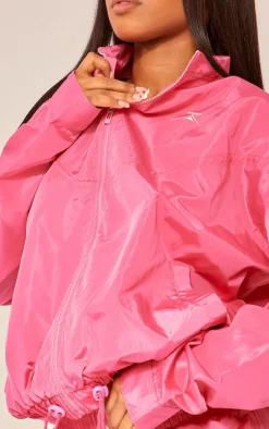 PrettyLittleThing Athletic Jackets*PLT SPORT Shell Badge Zip Up Jacket