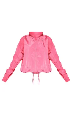 PrettyLittleThing Athletic Jackets*PLT SPORT Shell Badge Zip Up Jacket