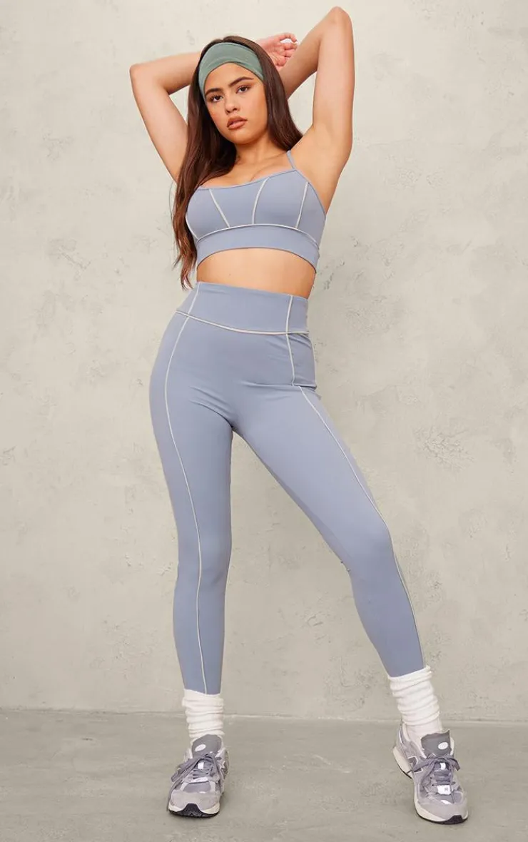 PrettyLittleThing Seamless Gym Wear*PLT SPORT Sculpt Contrast Seam Gym Leggings