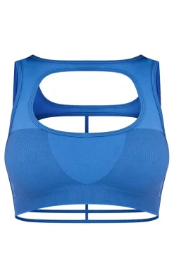 PrettyLittleThing Sports Bras*PLT SPORT Seamless Contrast Rib Cage Back Sports Bra