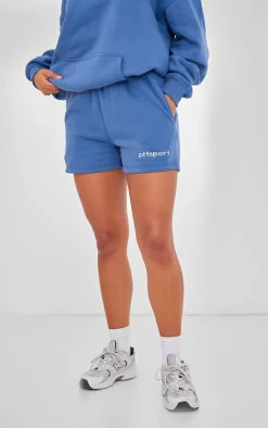 PrettyLittleThing Gym Shorts*PLT SPORT Steel Embroidered Sweat Shorts