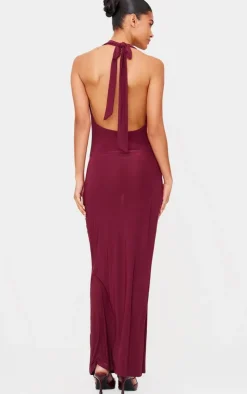Slinky Cowl Neck Maxi Dress-PrettyLittleThing Online