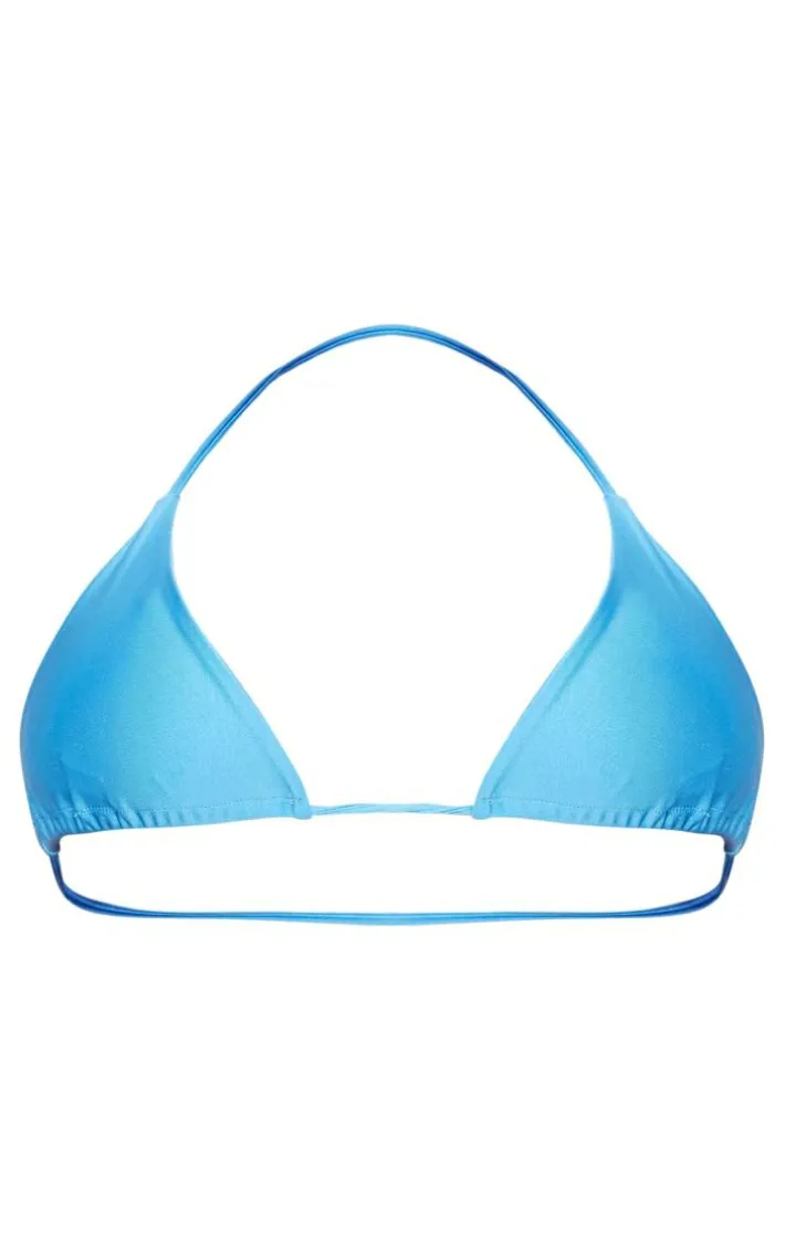 Plus Aqua Triangle Bikini Top