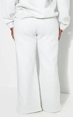 PrettyLittleThing Grey Sweatsuits*Plus Flared Split Hem Sweatpants