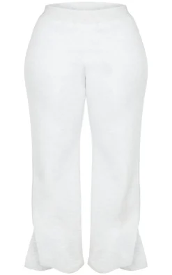 PrettyLittleThing Grey Sweatsuits*Plus Flared Split Hem Sweatpants