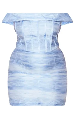 Plus Bardot Bodycon Dress-PrettyLittleThing Hot