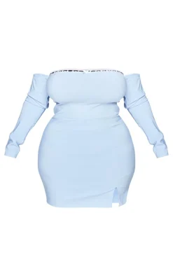 Plus Bardot Corset Detail Bodycon Dress-PrettyLittleThing Discount