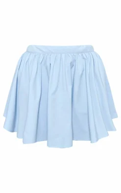Online PrettyLittleThing Plus Pleated Mini Skirt Baby Blue