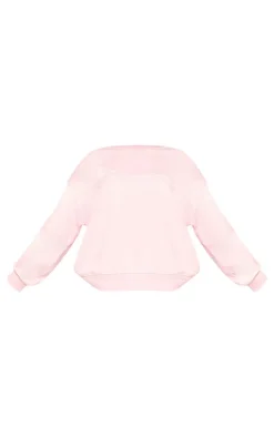 PrettyLittleThing Graphic Sweatsuits*Plus Embossed Graphic Oversized Sweatshirt
