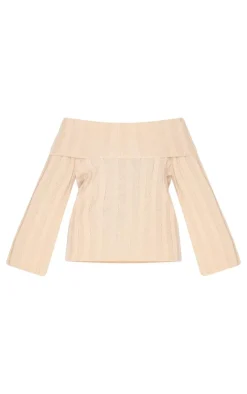 PrettyLittleThing Sweaters*Plus Exaggrated Ribbed Asymmetric Sweater