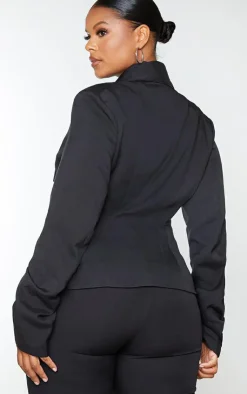 Clearance PrettyLittleThing Plus Avani Suit Jacket Black