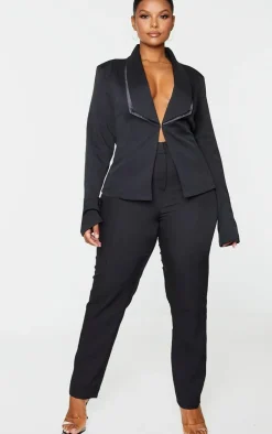 Outlet PrettyLittleThing Plus Avani Suit Pants Black