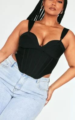 PrettyLittleThing Corsets*Plus Bandage Dip Hem Bust Cup Corset