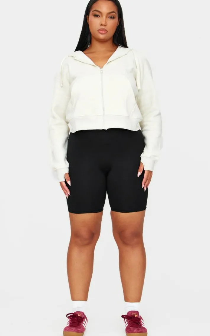 Plus Black Basic Bike Shorts