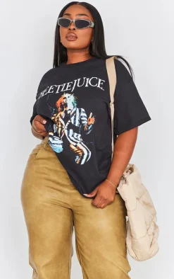 PrettyLittleThing T-Shirts*Plus Beetlejuice Print T Shirt