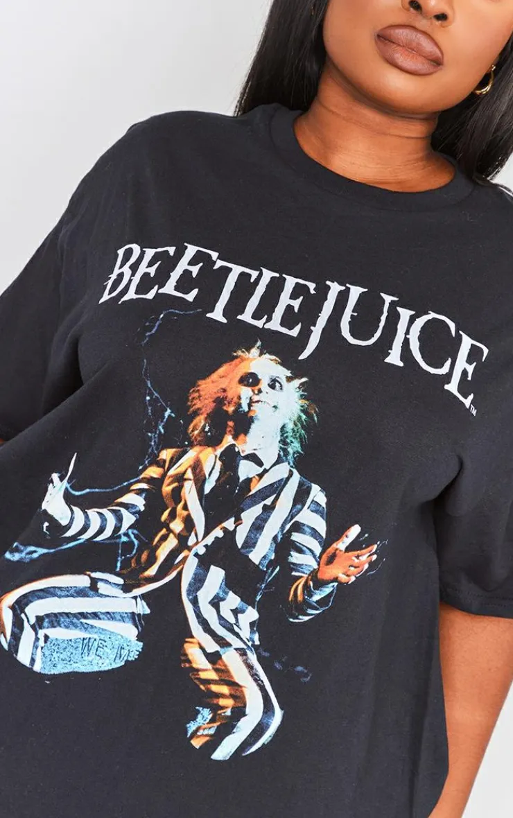 PrettyLittleThing T-Shirts*Plus Beetlejuice Print T Shirt