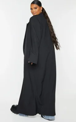 PrettyLittleThing Trench Coats*Plus Button Detail Maxi Blazer
