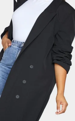 PrettyLittleThing Trench Coats*Plus Button Detail Maxi Blazer