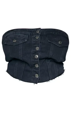 PrettyLittleThing Corsets*Plus Corset Button Up Crop Top