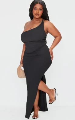 Plus Crinkle One Shoulder Maxi Dress-PrettyLittleThing New