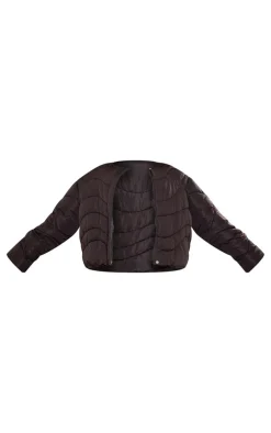 PrettyLittleThing Puffer Jackets*Plus Cropped Round Neck Puffer Jacket