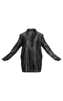 Plus Diamante Blazer Dress-PrettyLittleThing Outlet
