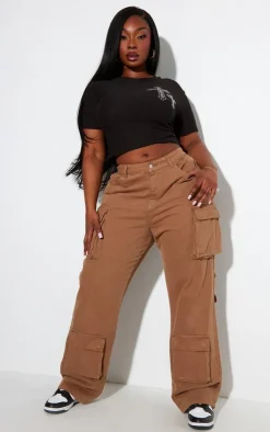 PrettyLittleThing T-Shirts*Plus Diamante Cross Cropped T-shirt