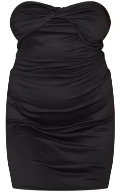 Plus Double Contour Twist Bandeau Ruched Bodycon Dress-PrettyLittleThing Best